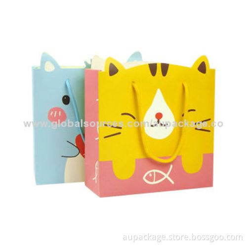 Cute shopping bag, made of cardboard paper, customized size and printing